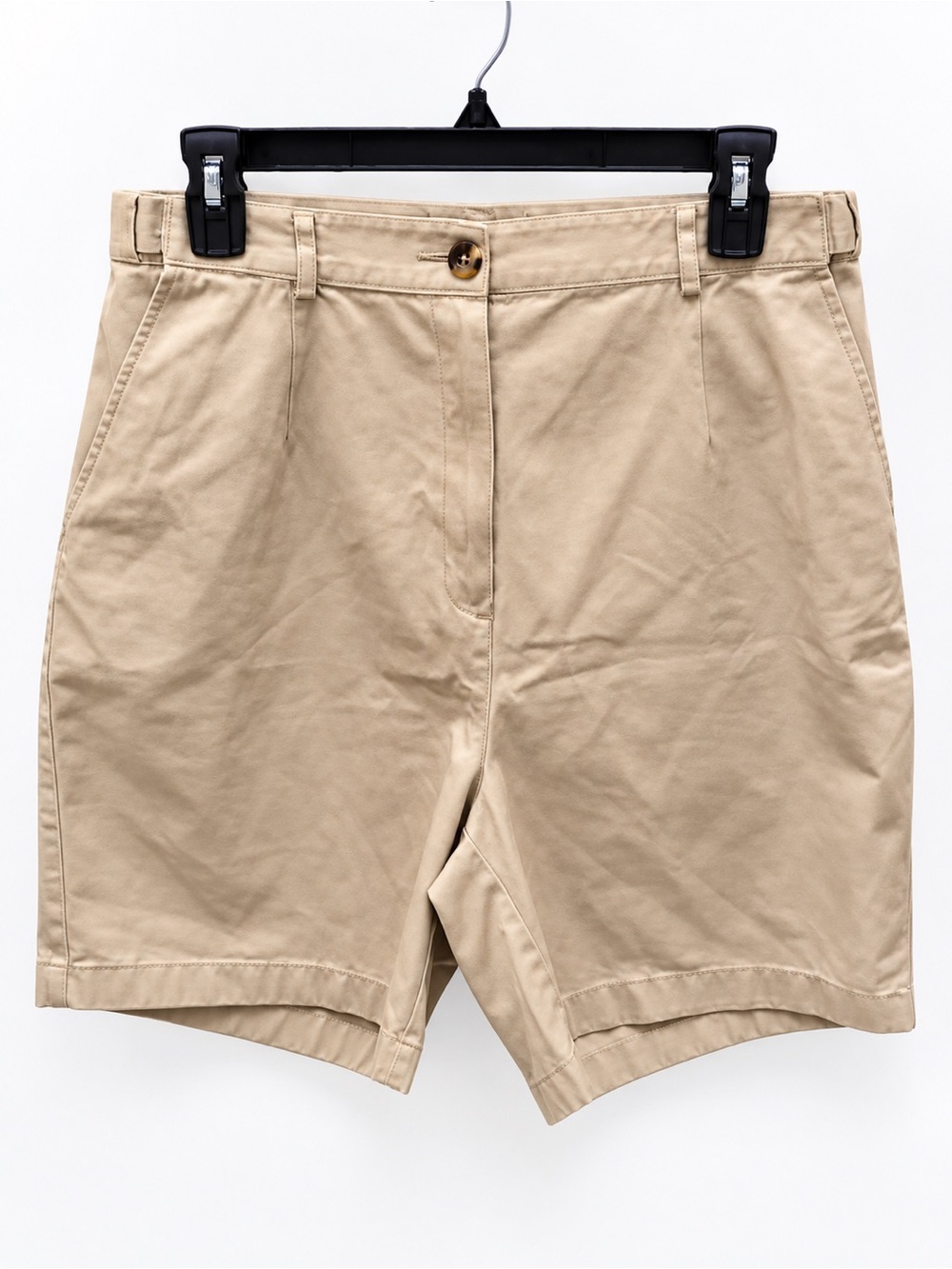 L.L.Bean Women’s Shorts Size 12 Reg Beige Khaki Cotton Original Fit